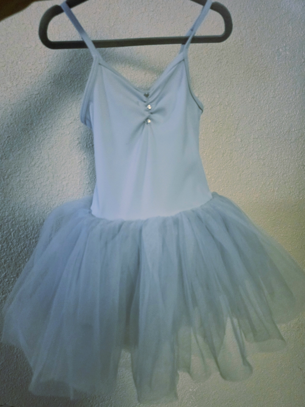 Girls Light Blue Ballet Tutu Dress with Rhinestone Detail